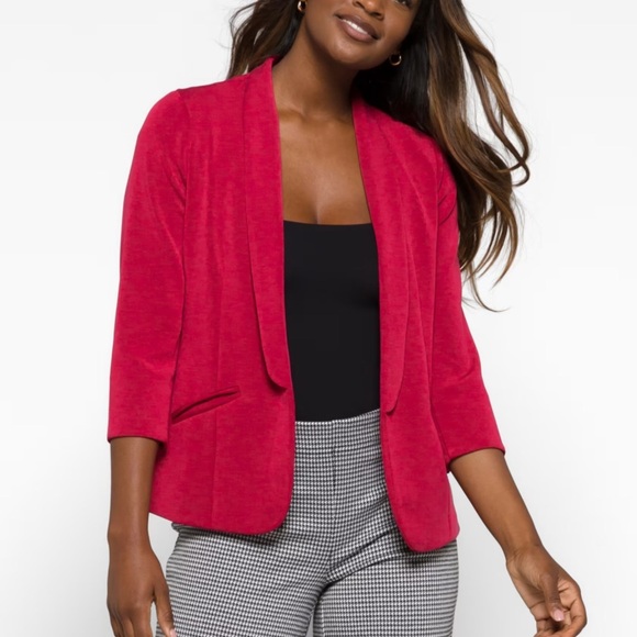 Skies Are Blue Hannah Open Red Blazer - Picture 6 of 8